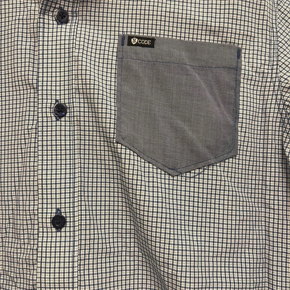 Sovereign Code Big Boys Blue Gray Button Down Long Sleeve Shirt Size XL - Picture 3 of 6